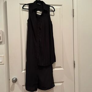 3/$10 Sparkle & fade black collared dress